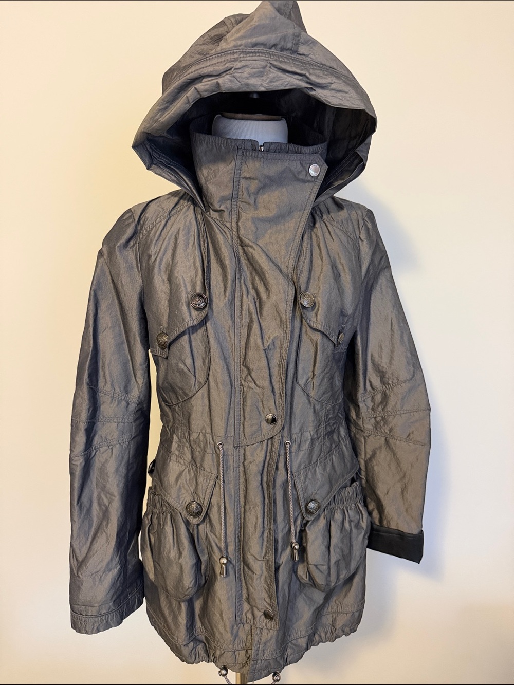 Laundry by Design Hooded Utility Jacket - Gray